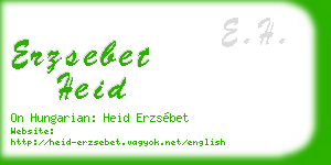 erzsebet heid business card