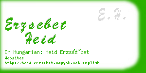 erzsebet heid business card